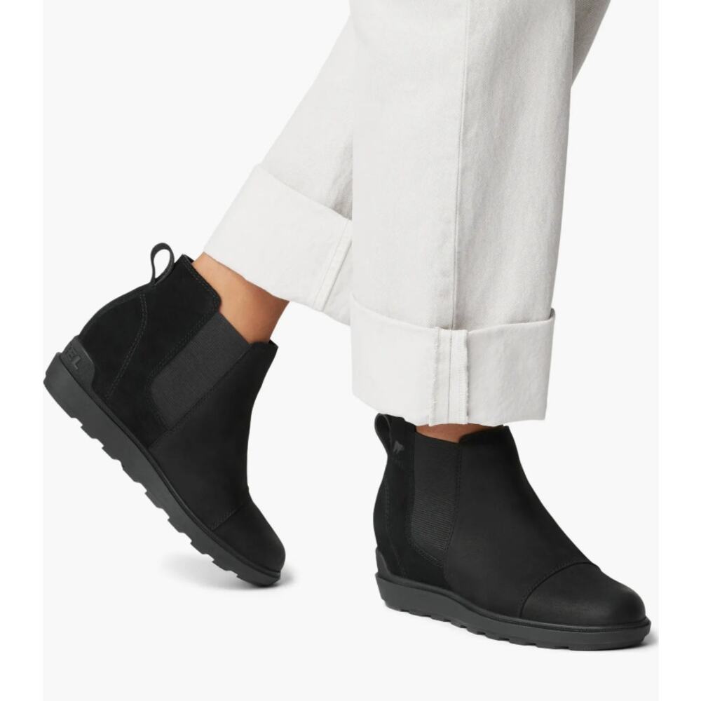 Sorel Evie II Waterproof Wedge Ankle Boots With Lugged Sole